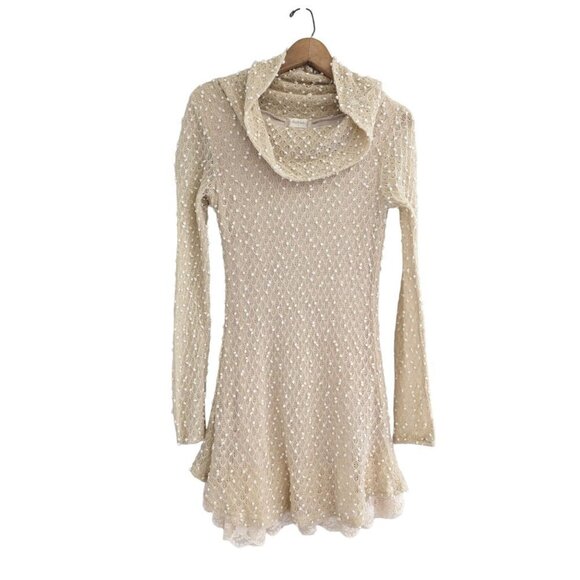 Altar'd State Ruffle Hem Cowl Neck Feminine Dress Size S - Picture 1 of 10